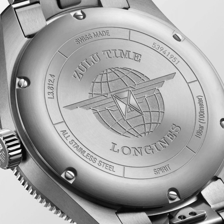 Longines,Spirit 42mm,42mm,Stainless Steel,Blue,Automatic,Date,65hours,L3,L3.812.4.93.6