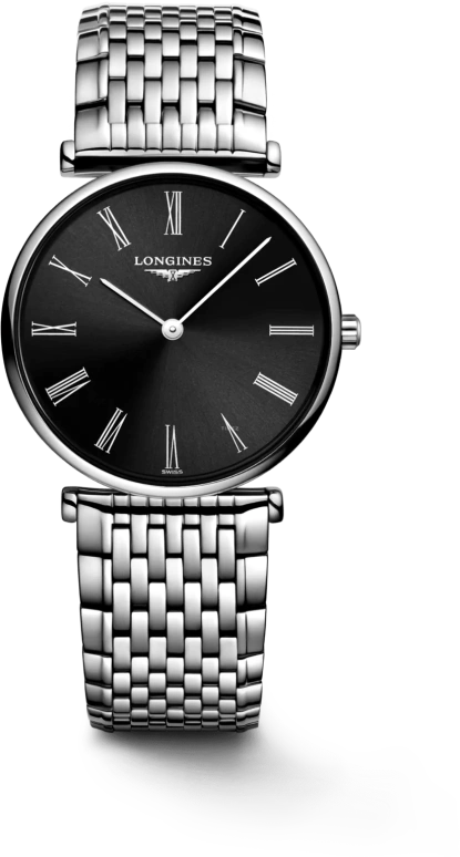 Longines,La Grande Classique 29mm,29mm,Stainless Steel,Black,Quartz,Perpetual Calendar,In-house Caliber,L4,L4.512.4.51.6