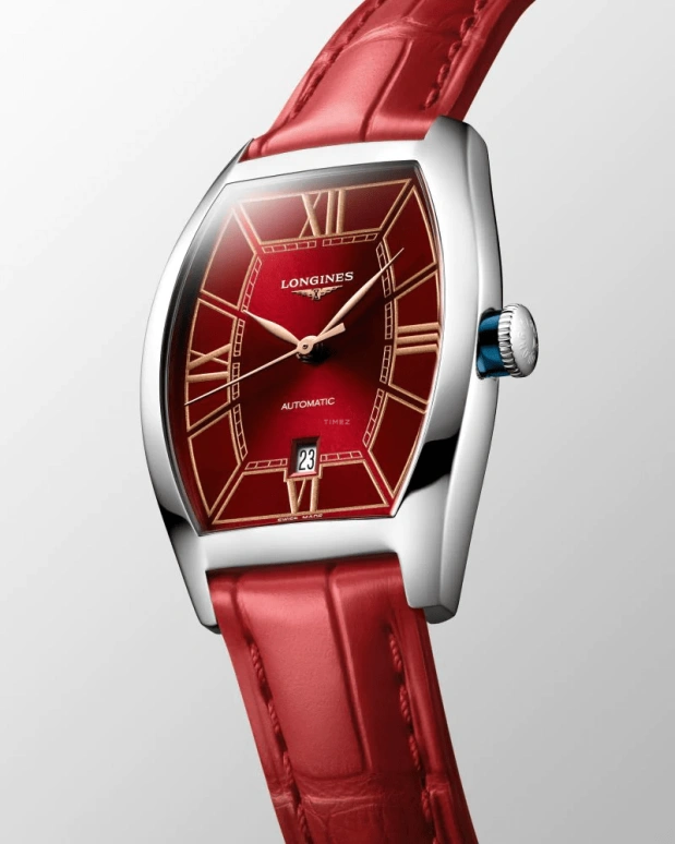 Longines,Heritage Classic 26x30.60mm,26x30.60mm,Stainless Steel,Pink,Red,Automatic,45hours,In-house Caliber,L2,L2.142.4.09.2