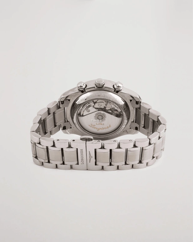Longines,Master 40mm,40mm,Stainless Steel,White,Automatic,Chronograph,Moonphase,Month,Date,42hours,In-house Caliber,L2,L2.673.4.03.6