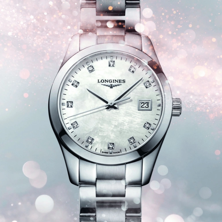 Longines,Conquest Classic 34mm,34mm,Stainless Steel,White,Quartz,Date,26280hours,L2,L2.386.4.87.6