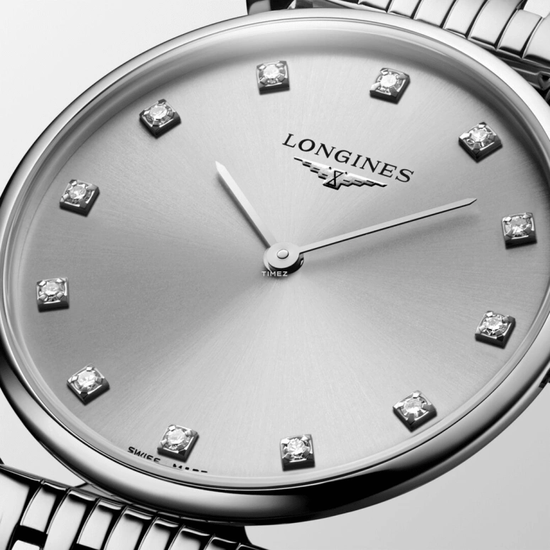 Longines,La Grande Classique 29mm,29mm,Stainless Steel,Silver,Grey,Quartz,In-house Caliber,Sapphire,Crystal Glass,L4,L4.512.4.70.C