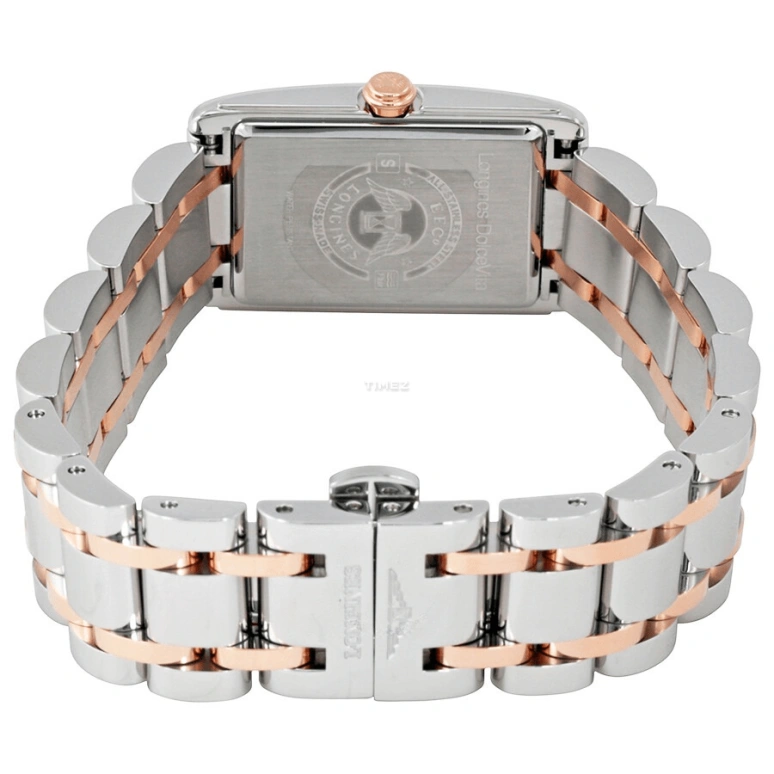 Longines,DolceVita 20.50x32mm,20.50x32mm,Stainless Steel,Rose Gold,Black,Quartz,26280hours,In-house Caliber,L5,L5.255.5.57.7