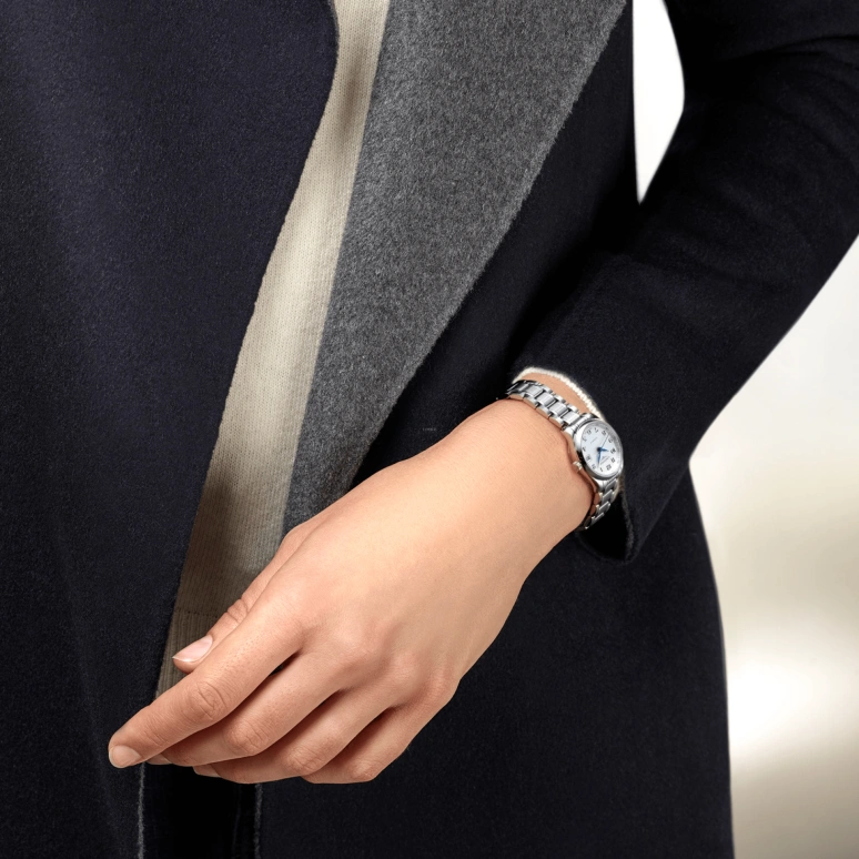 Longines,Master 25.50mm,25.50mm,Stainless Steel,Beige,Automatic,Date,40hours,L2,L2.128.4.78.6