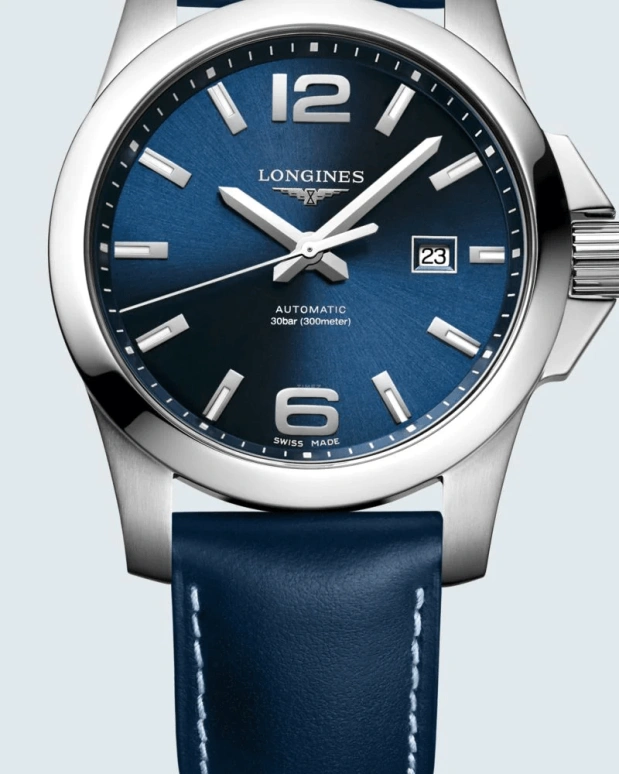 Longines,Conquest 43mm,43mm,Stainless Steel,Blue,Automatic,Day,72hours,L3,L3.778.4.96.0