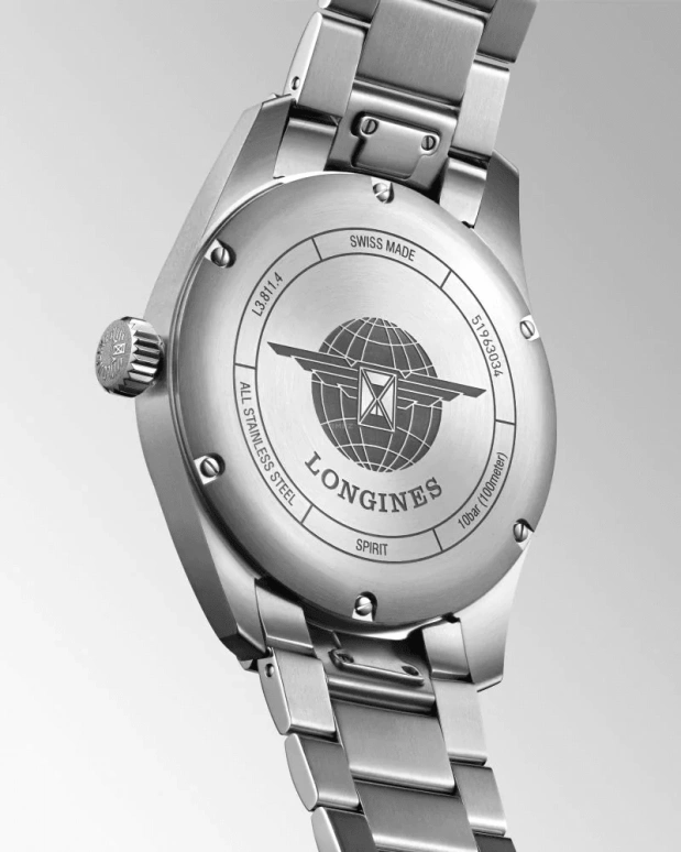 Longines,Spirit 42mm,42mm,Stainless Steel,Green,Automatic,Date,64hours,L3,L3.811.4.03.6