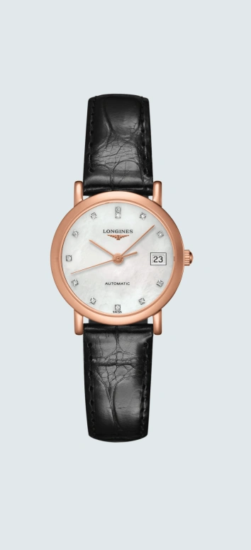 Longines,Heritage Classic 27.20mm,27.20mm,Rose Gold,Pink,White,Automatic,45hours,In-house Caliber,L4,L4.378.8.87.4