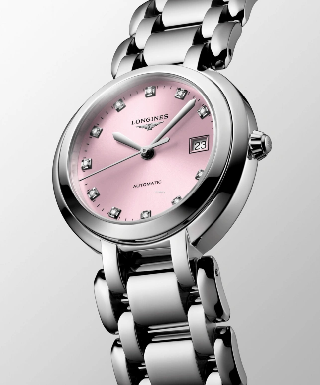 Longines,PrimaLuna 30mm,30mm,Stainless Steel,Pink,Automatic,Day,45hours,L8,L8.113.4.99.6