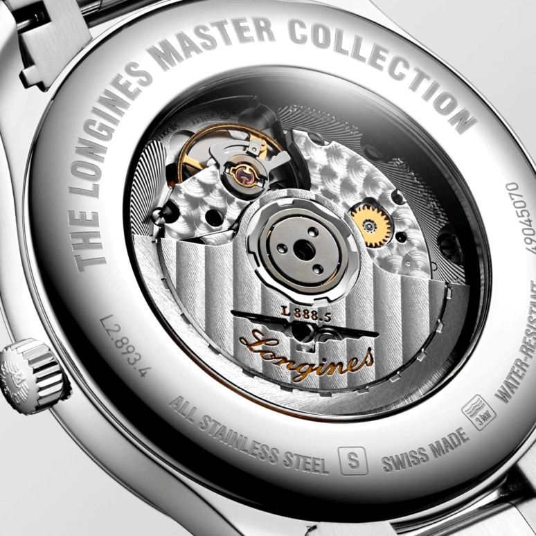 Longines,Master 42mm,42mm,Stainless Steel,White,Automatic,Chronograph,Date,L2,L2.893.4.77.6