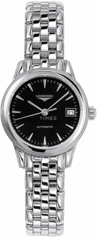 Longines,Flagship 26mm,26mm,Stainless Steel,Black,Automatic,Date,40hours,L4,L4.274.4.52.6