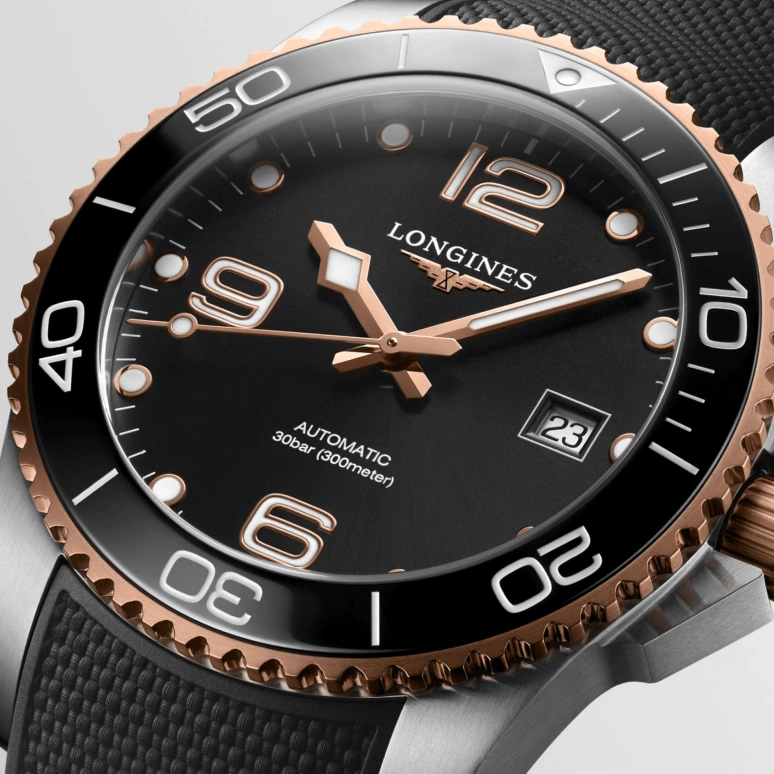 Longines,HydroConquest 41mm,41mm,Ceramic,Stainless Steel,Grey,Automatic,Date,64hours,L3,L3.781.3.58.9