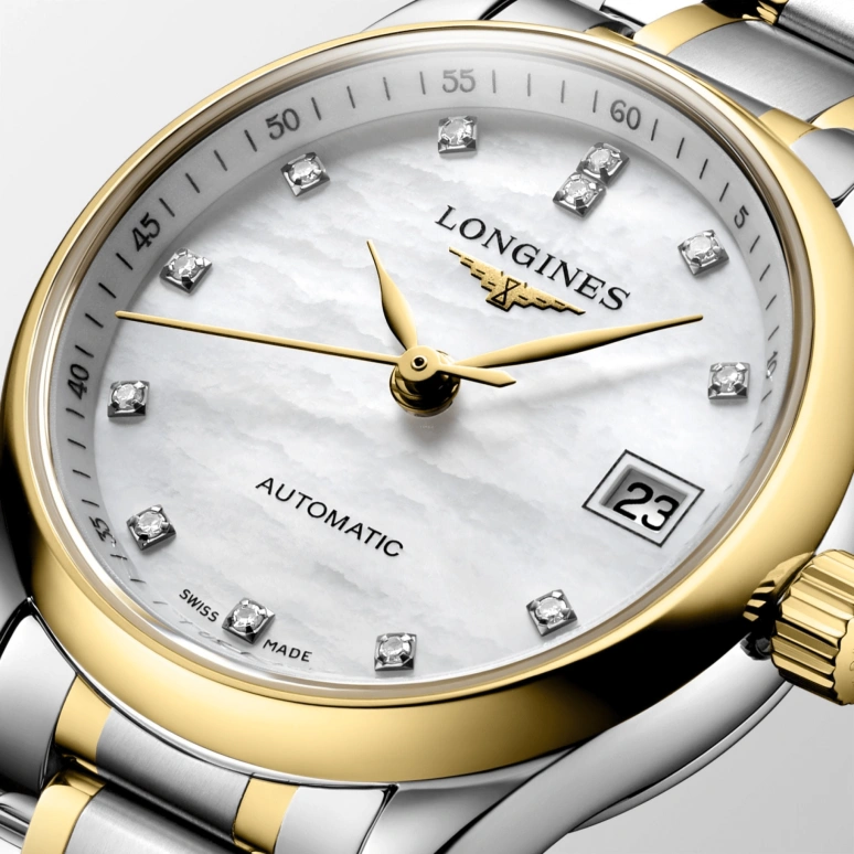 Longines,Master 25.50mm,25.50mm,Stainless Steel,Silver White,Automatic,Day,40hours,L2,L2.128.5.87.7