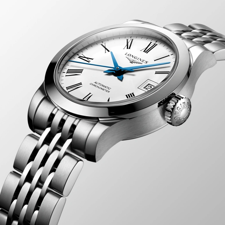 Longines,Record 26mm,26mm,Stainless Steel,White,Automatic,Date,40hours,L2,L2.320.4.11.6