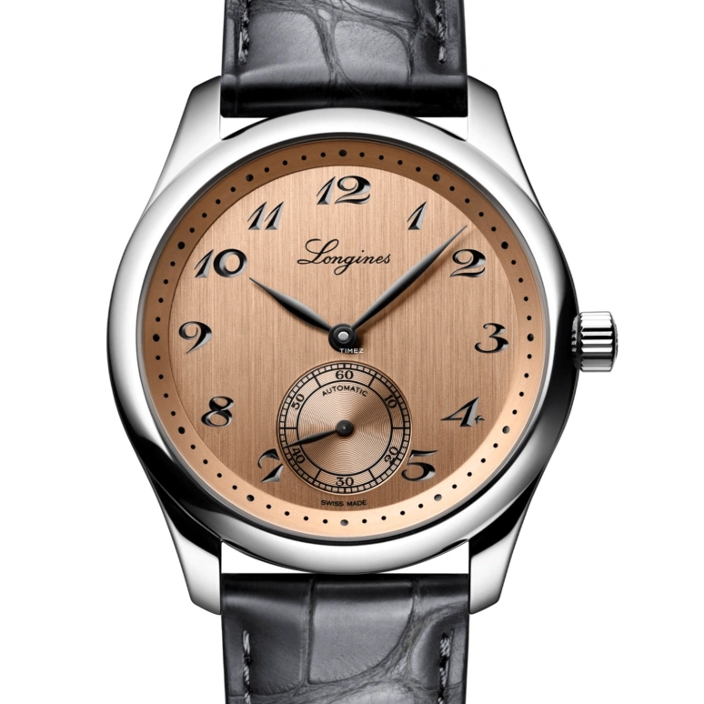 Longines,Master 38.50mm,38.50mm,Stainless Steel,Orange,Rose,Automatic,64hours,In-house Caliber,L2,L2.843.4.93.2