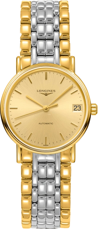 Longines,Presence 30mm,30mm,Stainless Steel,Champagne,Automatic,Date,64hours,L4,L4.322.2.32.7