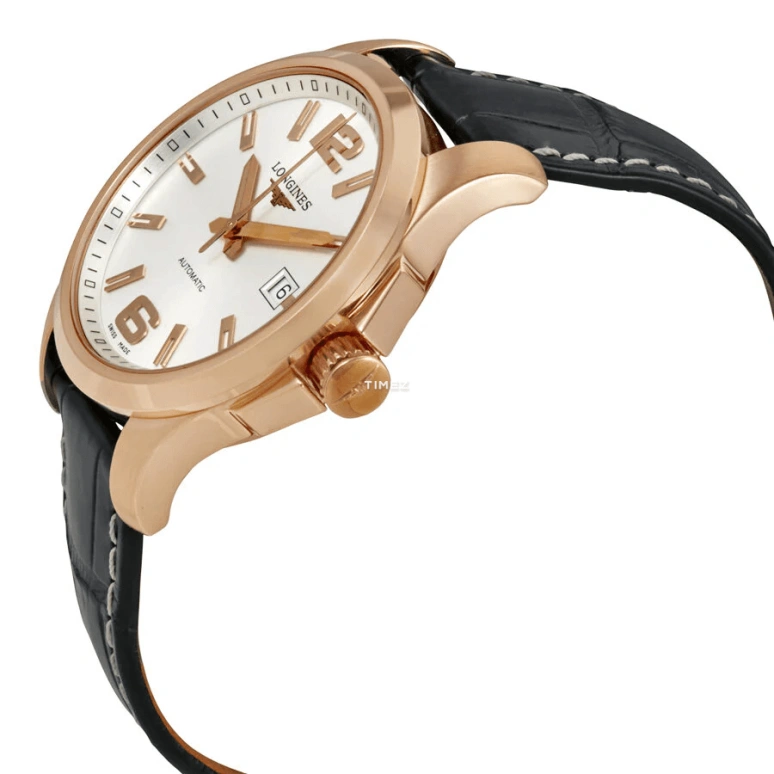Longines,Conquest 39mm,39mm,Rose Gold,Silver White,Automatic,Day,38hours,L3,L3.676.8.76.3
