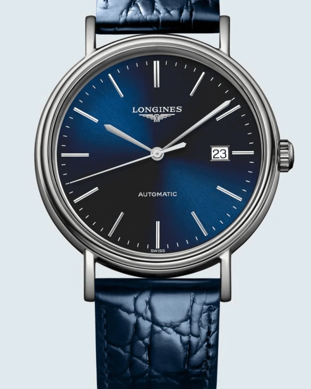 Longines,Presence 40mm,40mm,Stainless Steel,Blue,Automatic,Date,65hours,L4,L4.922.4.92.2