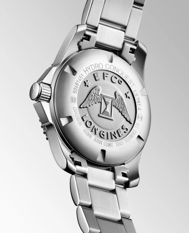 Longines,HydroConquest 41mm,41mm,Stainless Steel,Black,Automatic,Day,72hours,L3,L3.781.4.05.6