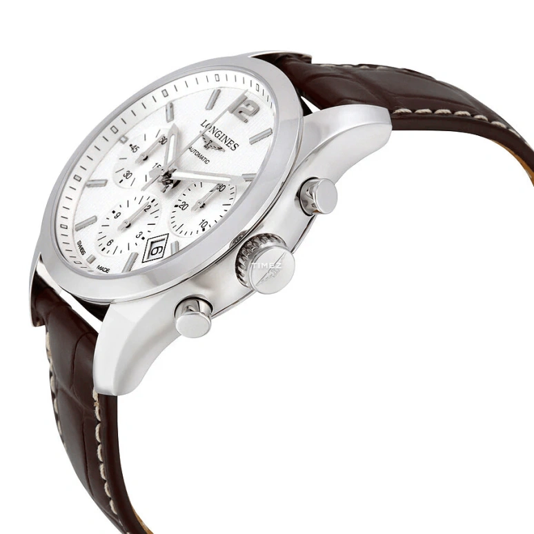Longines,Conquest Classic 41mm,41mm,Stainless Steel,Silver White,Automatic,Chronograph,Day,L2,L2.786.4.76.3