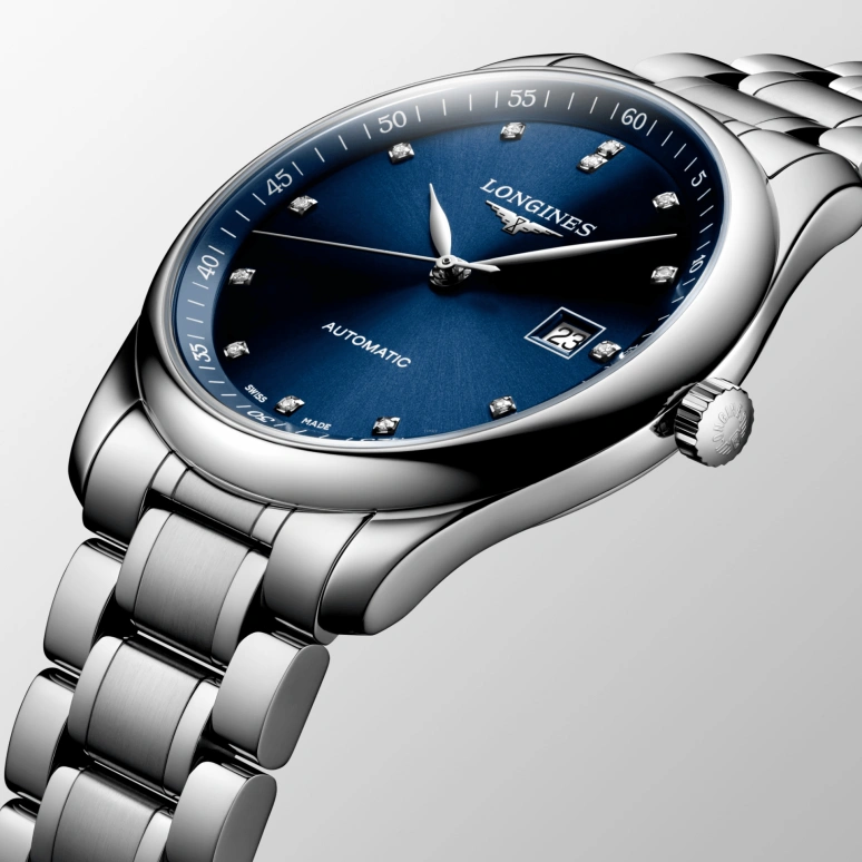 Longines,Master 40mm,40mm,Stainless Steel,Blue,Automatic,Date,65hours,L2,L2.793.4.97.6