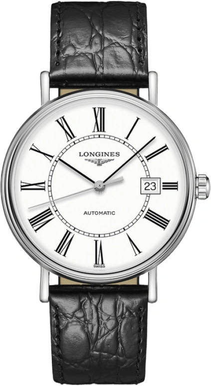 Longines,Presence 40mm,40mm,Stainless Steel,White,Automatic,Date,65hours,L4,L4.922.4.11.2