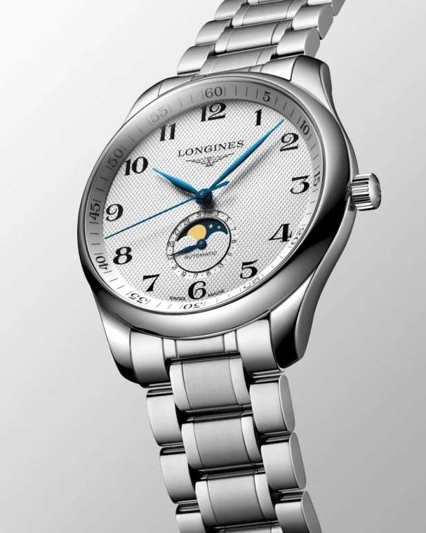 Longines,Master 42mm,42mm,Stainless Steel,Silver,Automatic,Moonphase,Date,L2,L2.919.4.78.6