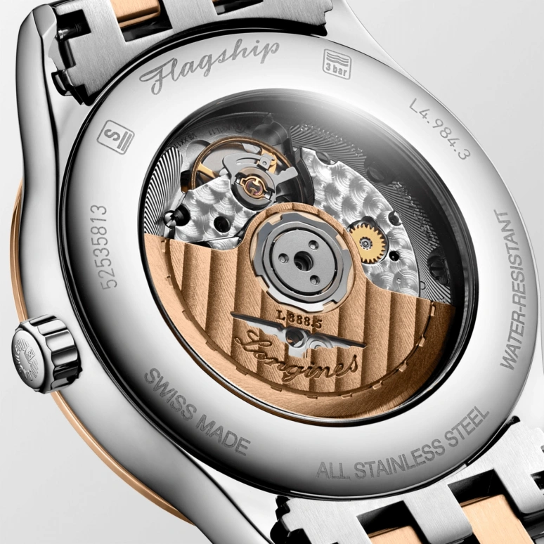 Longines,Flagship 40mm,40mm,Stainless Steel,White,Automatic,Date,64hours,L4,L4.984.3.99.7