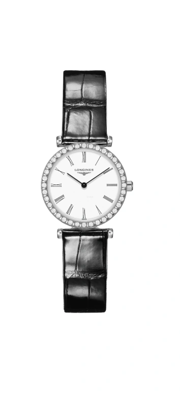 Longines,Elegant 24mm,24mm,Stainless Steel,Black,White,Quartz,26280hours,In-house Caliber,L4,L4.341.0.11.2
