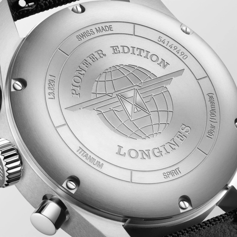 Longines,Spirit 42mm,42mm,Stainless Steel,Black,Automatic,Chronograph,Date,Column Wheel,L3,L3.829.1.53.2