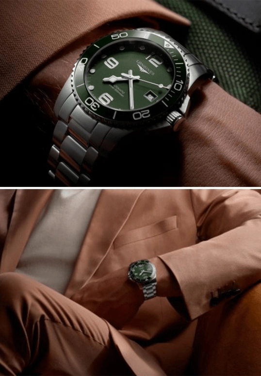 Longines,HydroConquest 41mm,41mm,Stainless Steel,Green,Automatic,Date,65hours,L3,L3.781.4.06.6