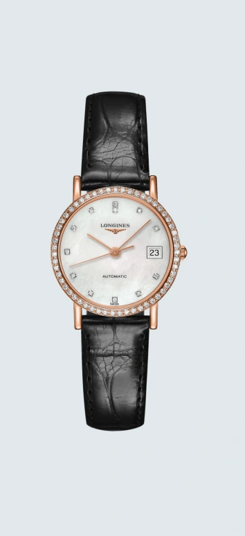 Longines,Heritage Classic 27.20mm,27.20mm,Rose Gold,Pink,White,Automatic,45hours,In-house Caliber,L4,L4.378.9.87.4