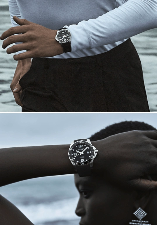 Longines,HydroConquest 41mm,41mm,Stainless Steel,Black,Automatic,Date,65hours,L3,L3.781.4.56.9