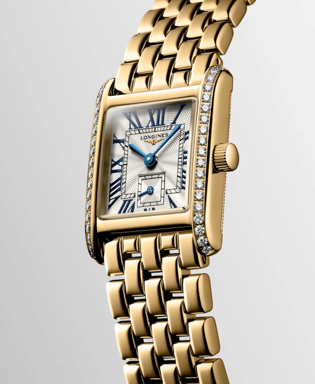 Longines,DolceVita 21.50x29mm,21.50x29mm,Yellow Gold,Silver,Quartz,26280hours,In-house Caliber,L5,L5.200.7.71.6