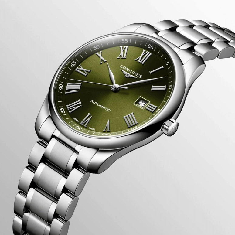 Longines,Master 42mm,42mm,Stainless Steel,Green,Automatic,Day,64hours,L2,L2.893.4.09.6