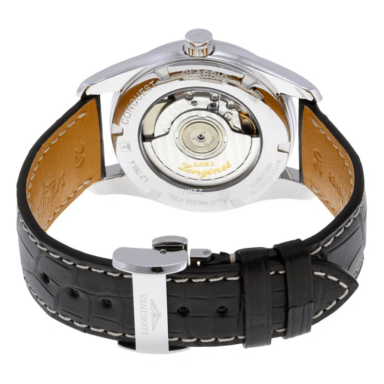 Longines,Conquest Classic 40mm,40mm,Stainless Steel,Black,Automatic,Day,42hours,L2,L2.785.4.56.3