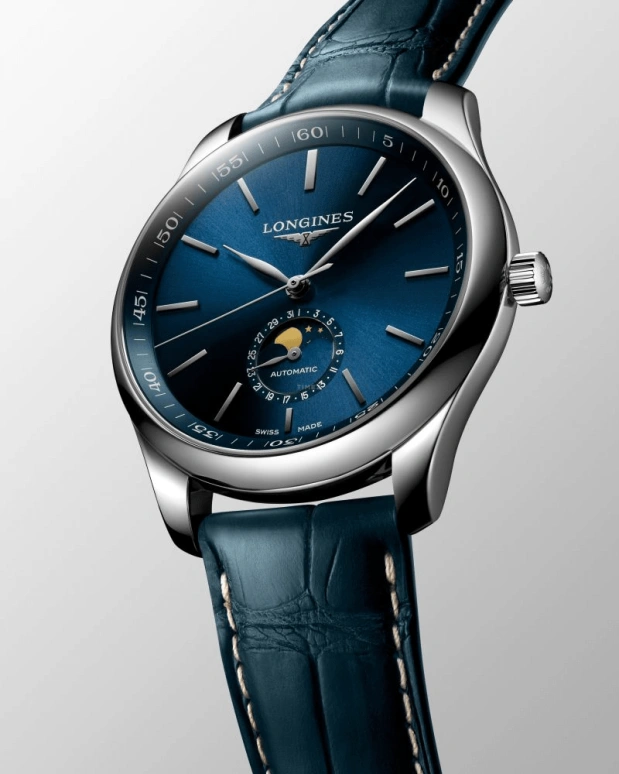Longines,Master 42mm,42mm,Stainless Steel,Blue,Automatic,Moonphase,Date,L2,L2.919.4.92.0