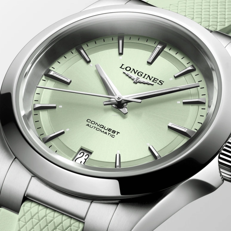 Longines,Sport 34mm,34mm,Stainless Steel,Green,Automatic,Day,Anti-magnetic,L3,L3.430.4.02.9