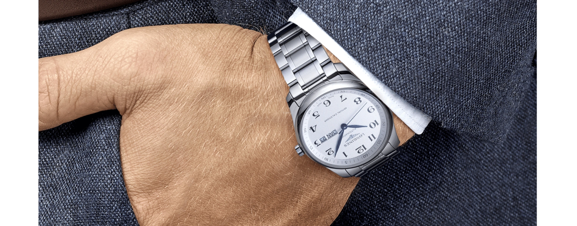 Longines,Master 40mm,40mm,Stainless Steel,Silver,Automatic,Annual Calendar,Month,Day,L2,L2.910.4.78.6