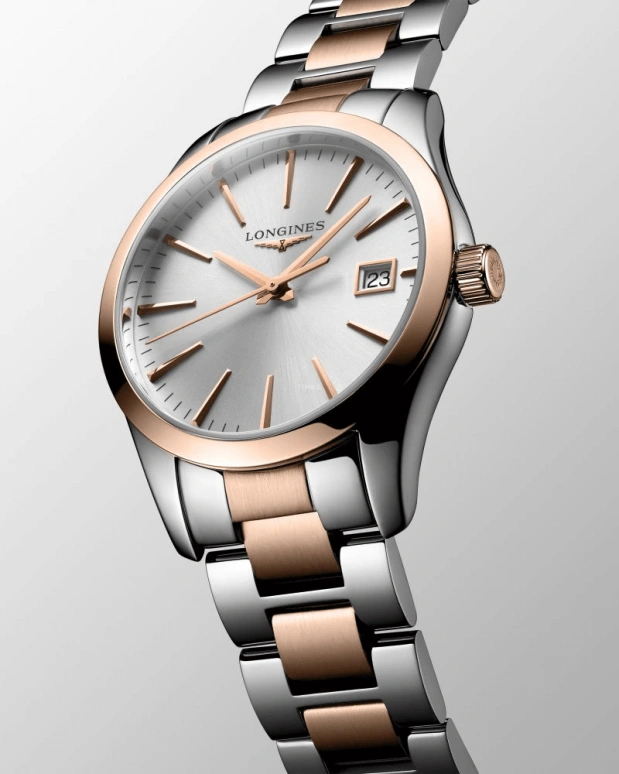 Longines,Conquest Classic 34mm,34mm,Stainless Steel,Silver,Quartz,Date,26280hours,L2,L2.386.3.72.7