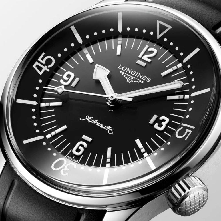 Longines,Legend Diver 39mm,39mm,Stainless Steel,Black,Automatic,Anti-magnetic,72hours,L3,L3.764.4.50.9