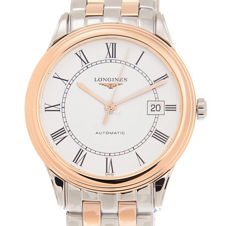 Longines,Flagship 38.50mm,38.50mm,Stainless Steel,White,Automatic,Day,72hours,L4,L4.874.3.91.7