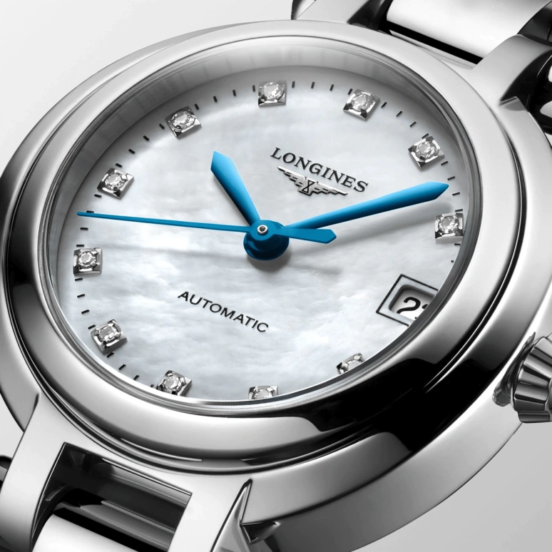 Longines,PrimaLuna 26.50mm,26.50mm,Stainless Steel,White,Automatic,Date,40hours,L8,L8.111.4.87.6