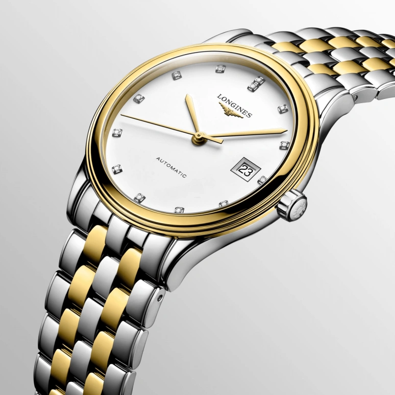 Longines,Flagship 38.50mm,38.50mm,Stainless Steel,White,Automatic,Day,65hours,L4,L4.974.3.27.7
