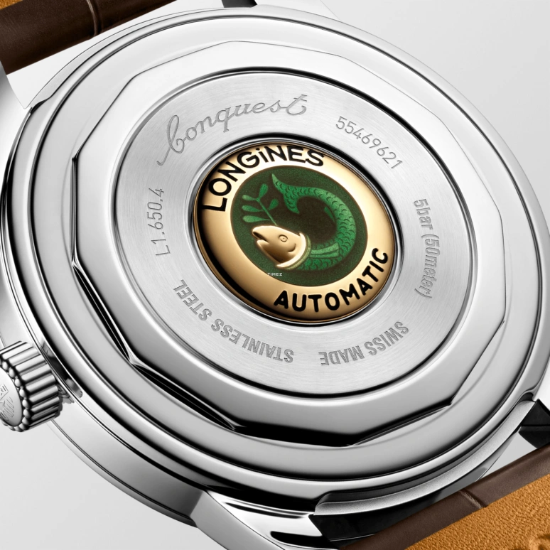 Longines,Conquest Heritage 40mm,40mm,Stainless Steel,Brown,Automatic,Anti-magnetic,64hours,L1,L1.650.4.62.2