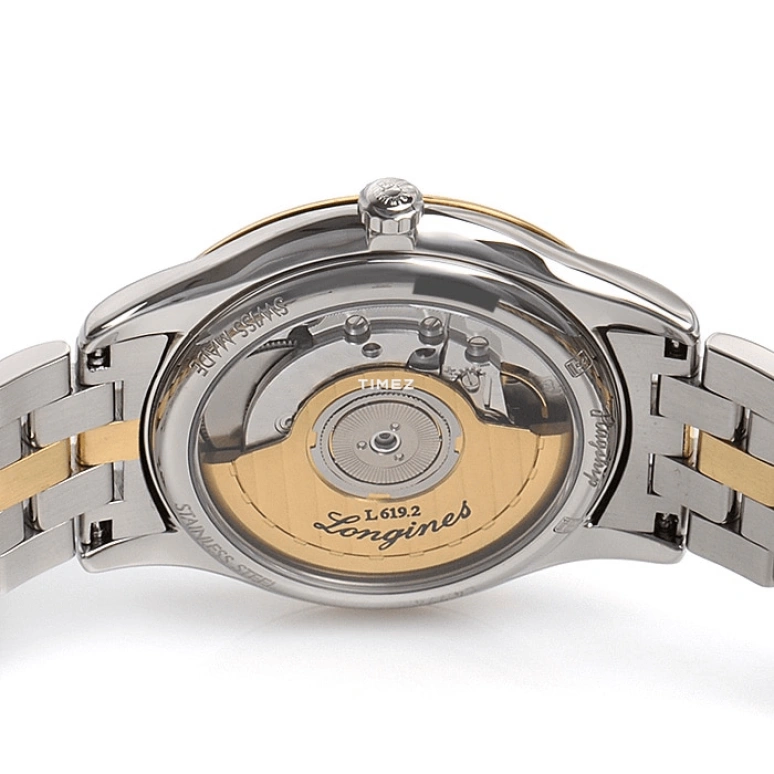Longines,Flagship 35.50mm,35.50mm,Stainless Steel,Gold,Automatic,Day,42hours,L4,L4.774.5.37.7