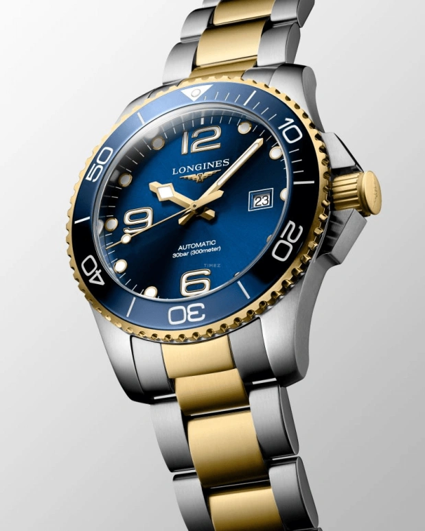Longines,HydroConquest 43mm,43mm,Ceramic,Stainless Steel,Blue,Automatic,Date,64hours,L3,L3.782.3.96.7