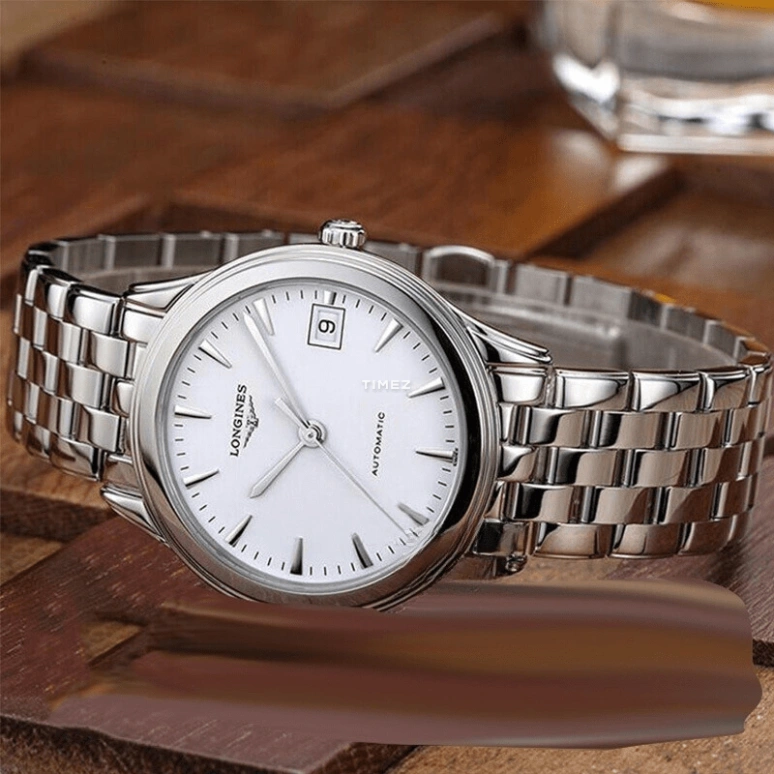 Longines,Flagship 36mm,36mm,Stainless Steel,White,Automatic,Day,42hours,L4,L4.774.4.13.6