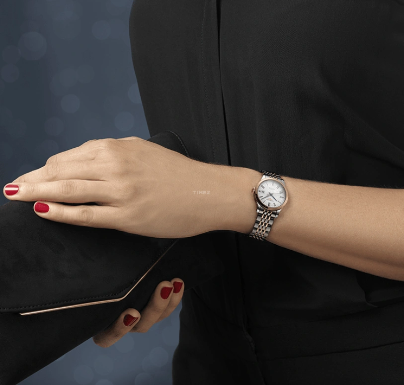 Longines,Record 30mm,30mm,Pink Gold,Stainless Steel,White,Automatic,Date,40hours,L2,L2.321.5.11.7