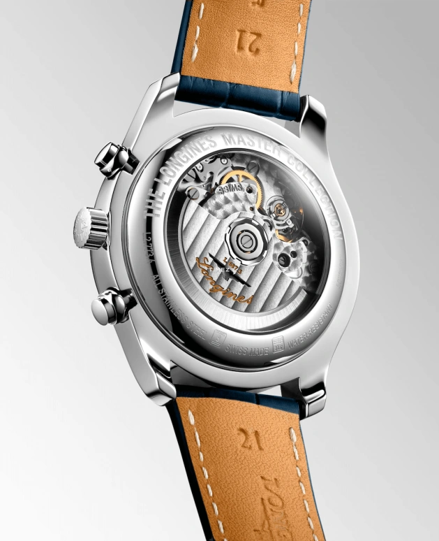 Longines,Master 42mm,42mm,Stainless Steel,Silver,Automatic,Chronograph,Moonphase,Month,Date,66hours,In-house Caliber,L2,L2.773.4.71.2
