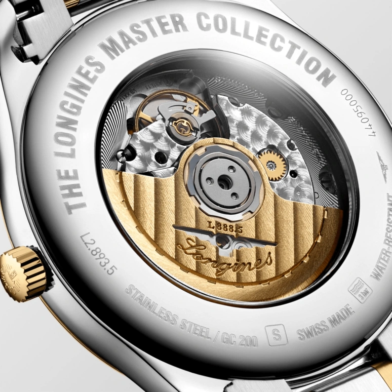 Longines,Master 42mm,42mm,Yellow Gold,Stainless Steel,Silver,Automatic,Date,64hours,L2,L2.893.5.97.7